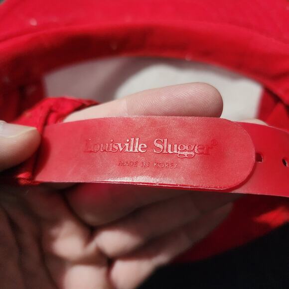 Vintage Budweiser Cardinal Louisville Slugger Red Snapback Hat One Size Fits All - Picture 8 of 8